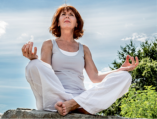 Relaxing and Yoga